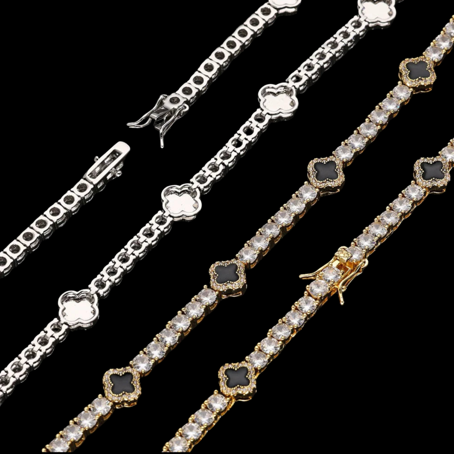 Flower Tennis Clavicle Bracelet