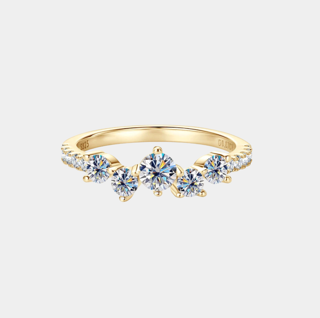 Cluster Moissanite Ring