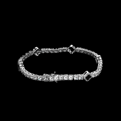 Flower Tennis Clavicle Bracelet