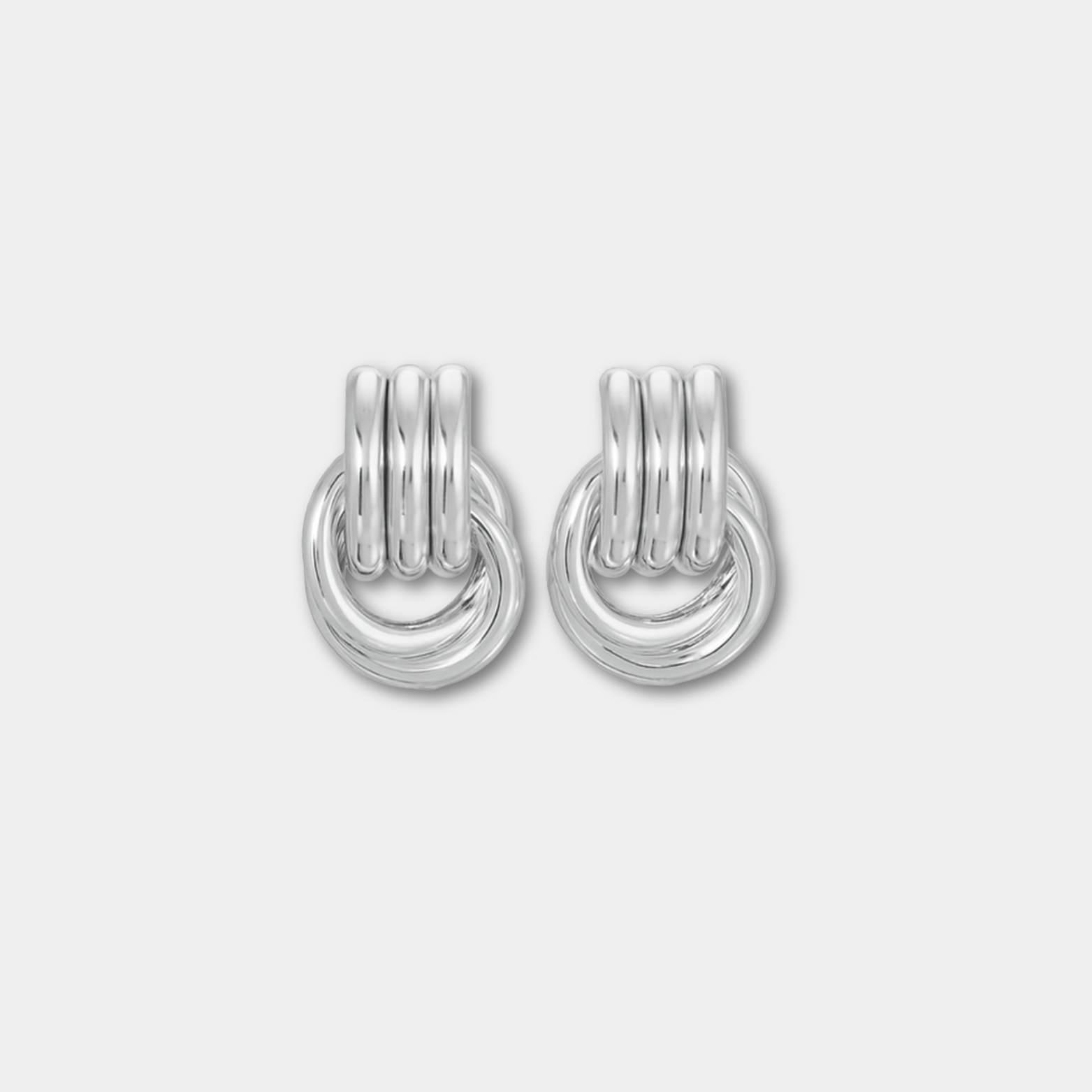 Geometric Circle Twist Earrings