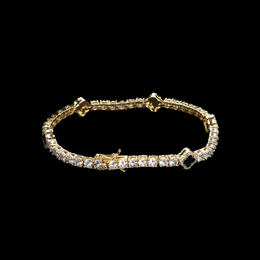 Flower Tennis Clavicle Bracelet