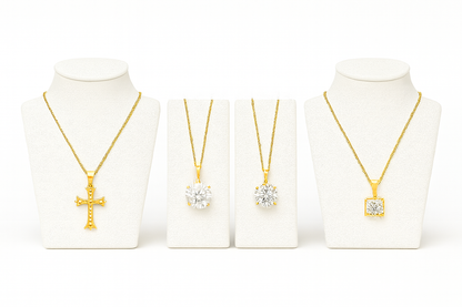 Circle, Square, Diamond, Cross Necklace