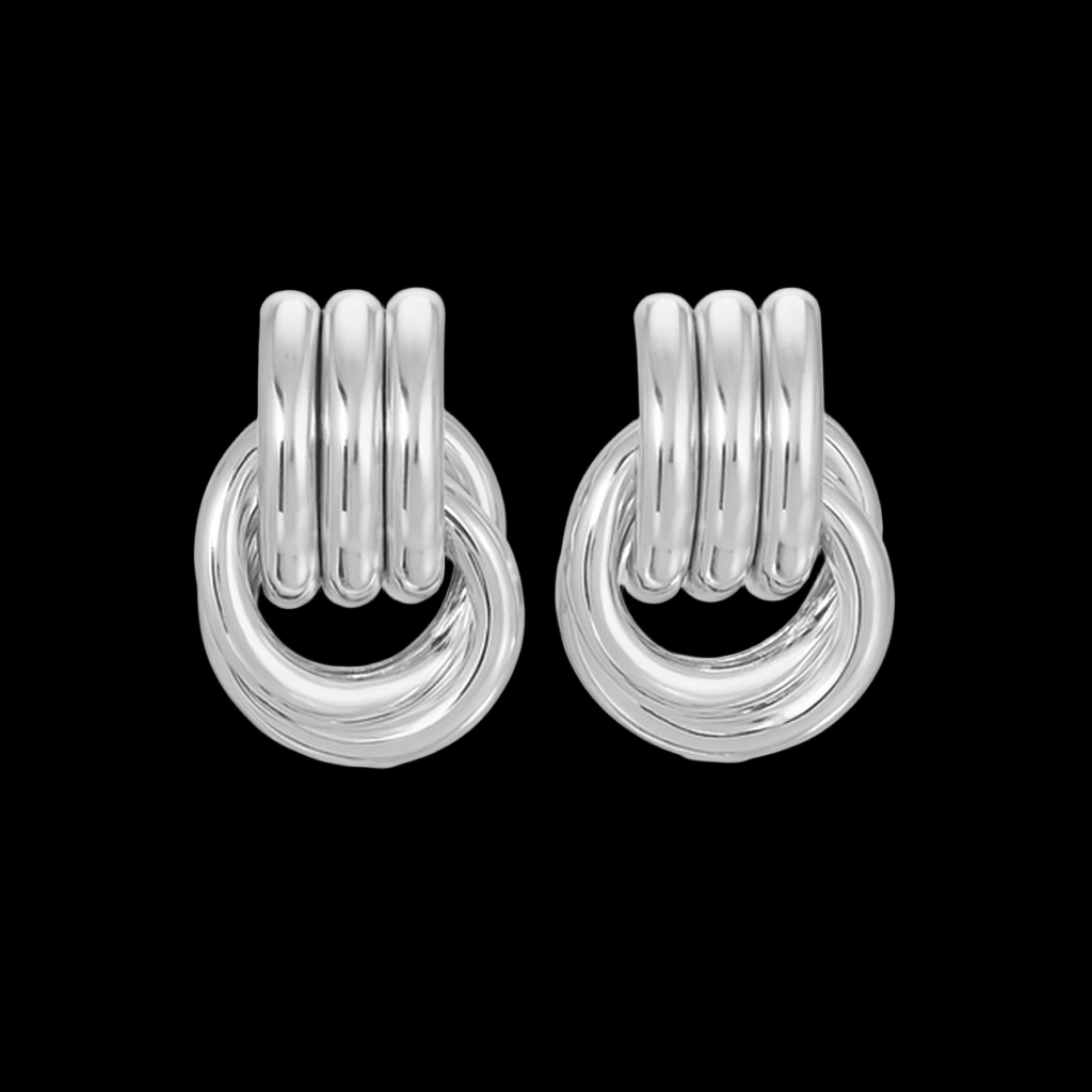 Geometric Circle Twist Earrings