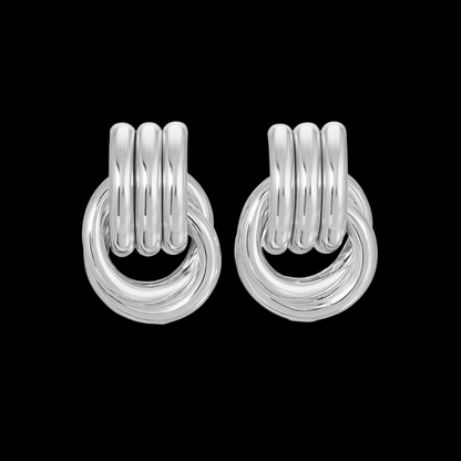 Geometric Circle Twist Earrings