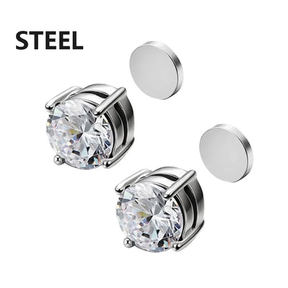 Magnetic Ear Stud Clip Earrings