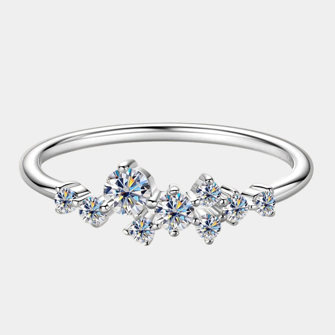 Cluster Moissanite Ring