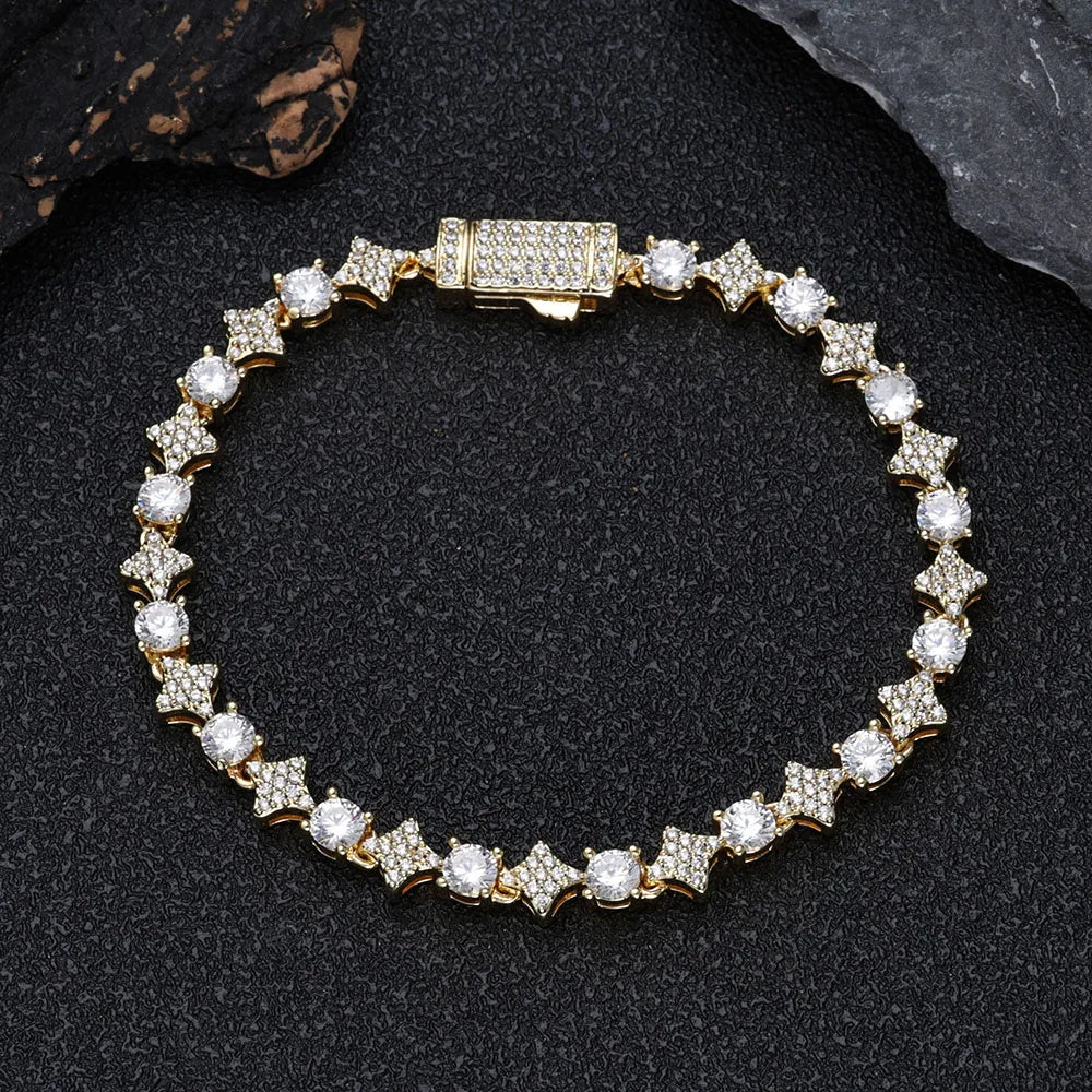 Sparkling Star Round Stone Tennis Bracelet