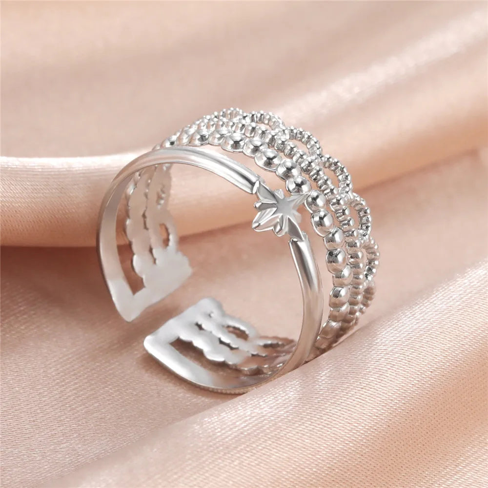 Geometric Heart Ring