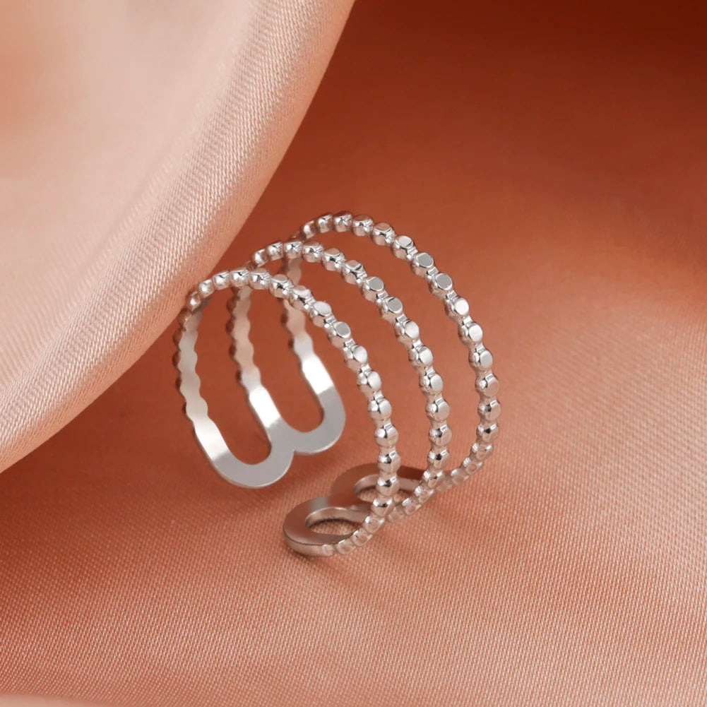 Geometric Heart Ring
