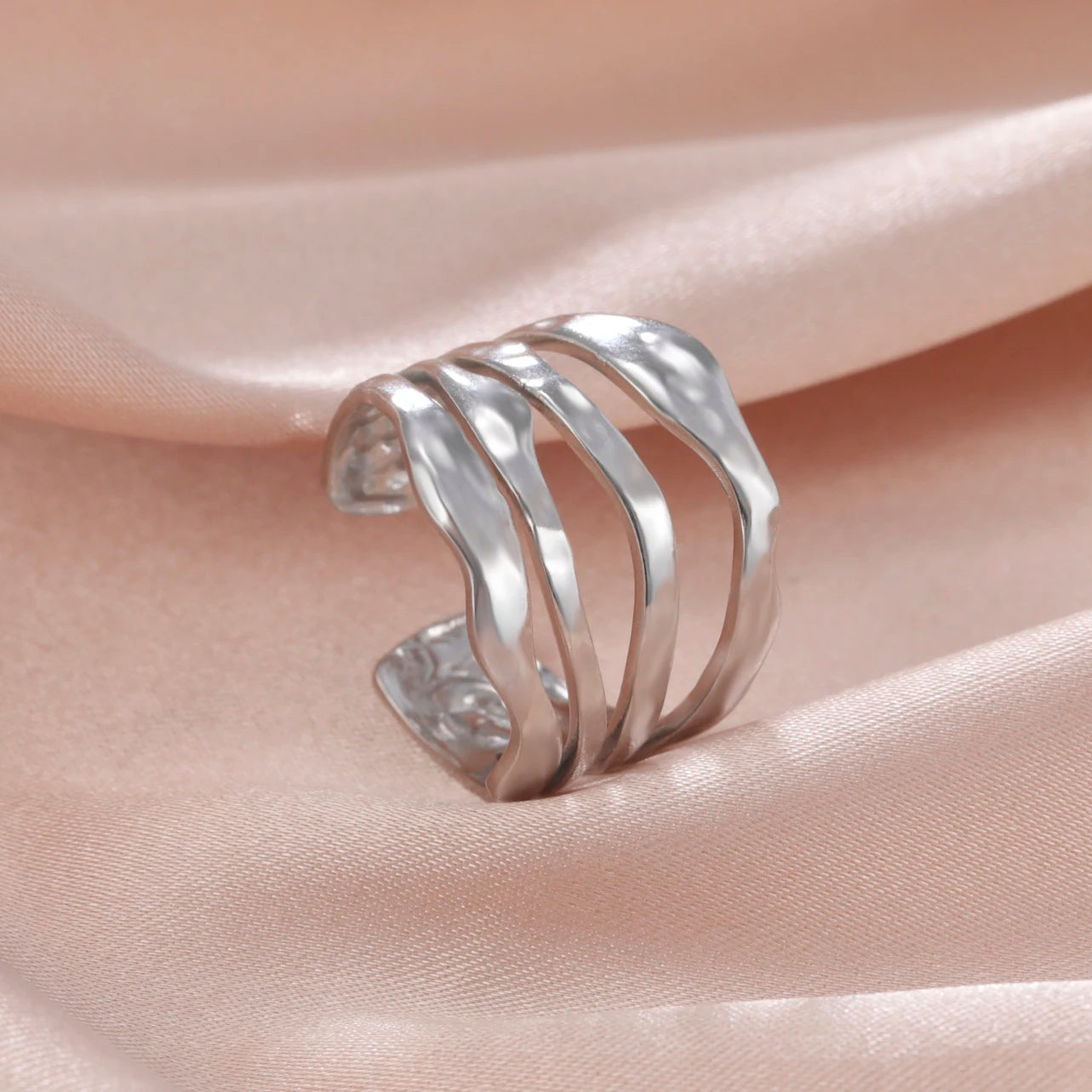 Geometric Heart Ring