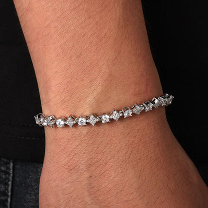 Sparkling Star Round Stone Tennis Bracelet