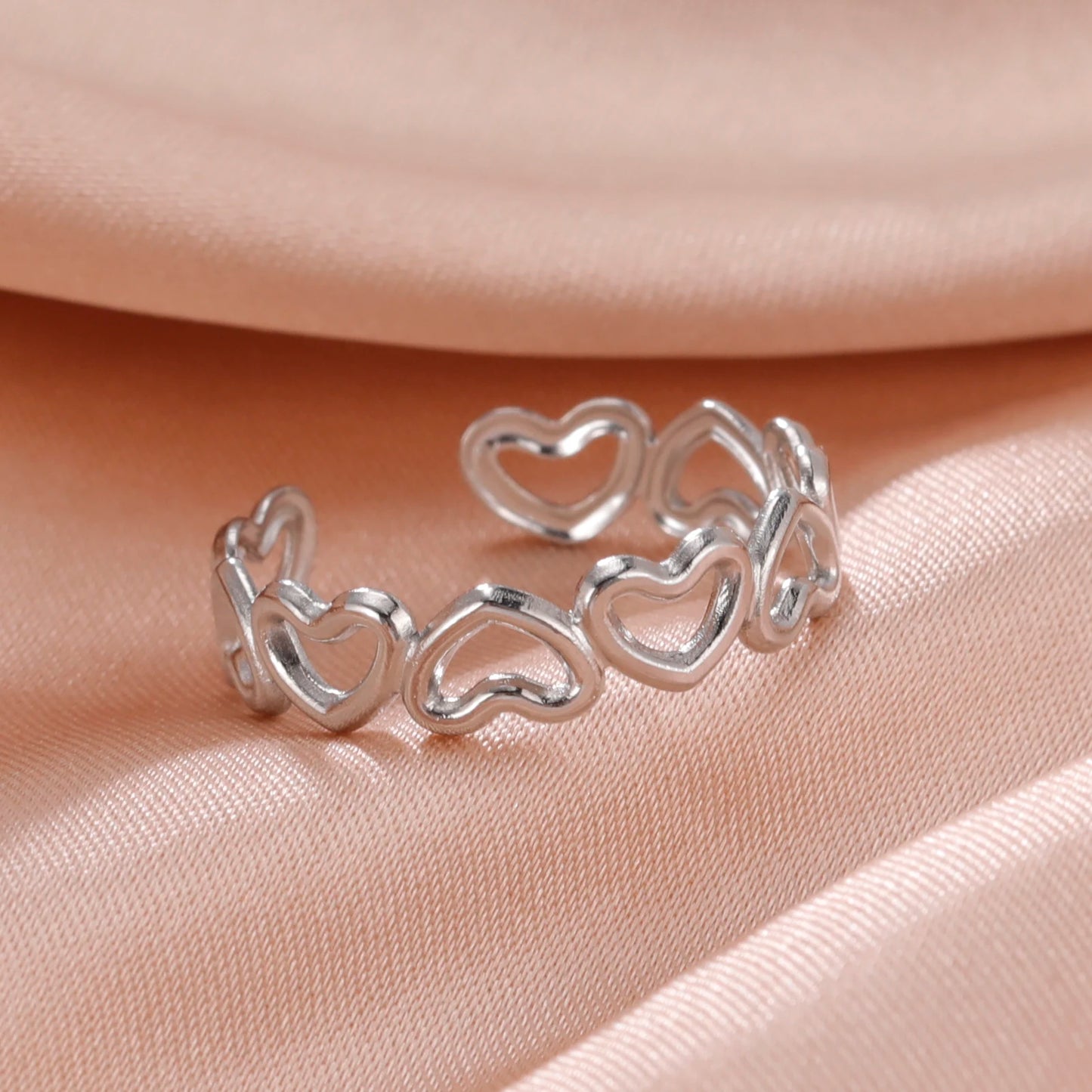 Geometric Heart Ring