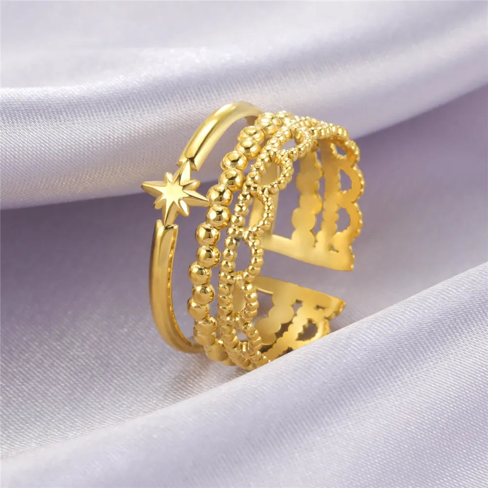 Geometric Heart Ring