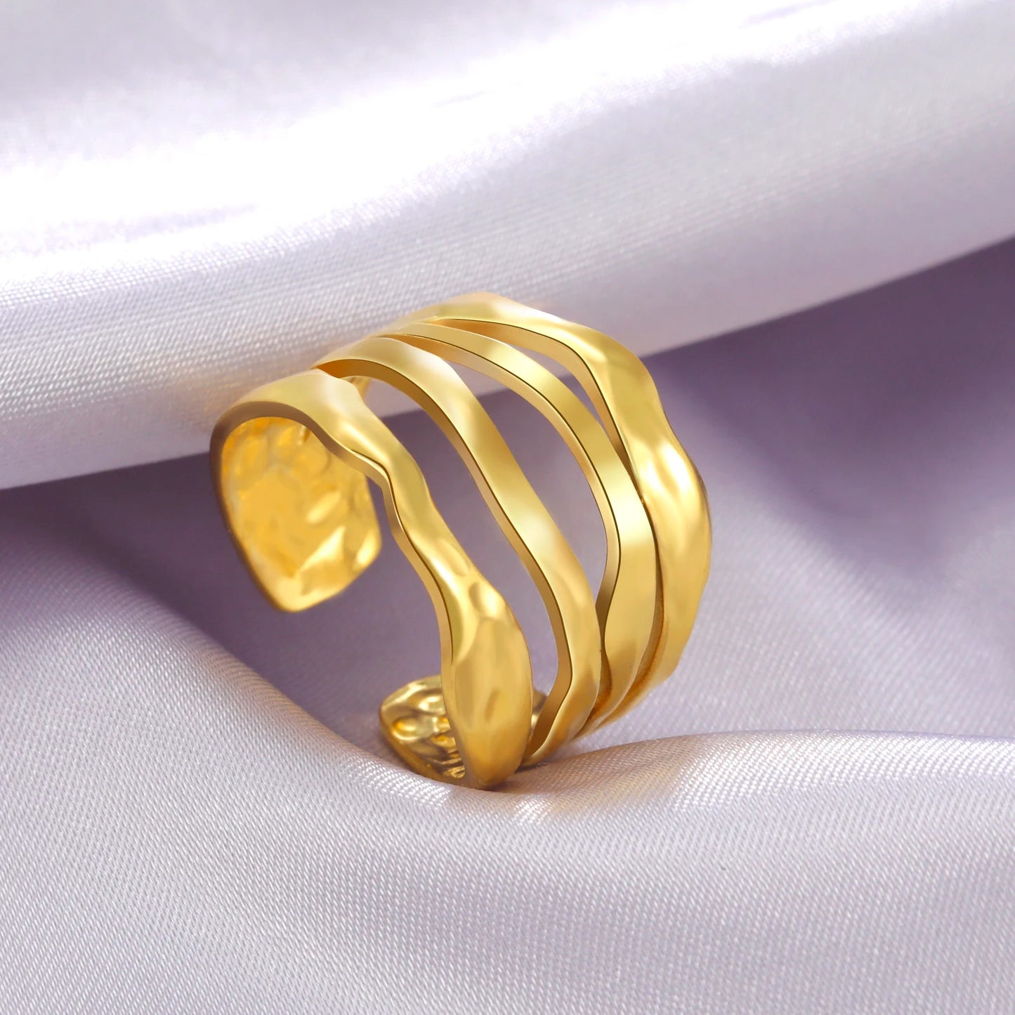 Geometric Heart Ring
