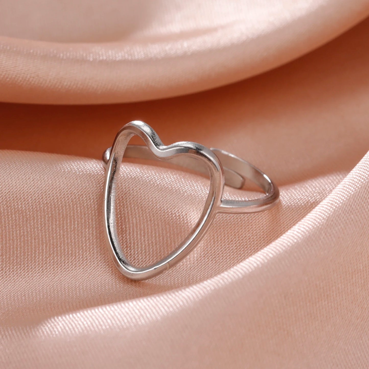 Geometric Heart Ring