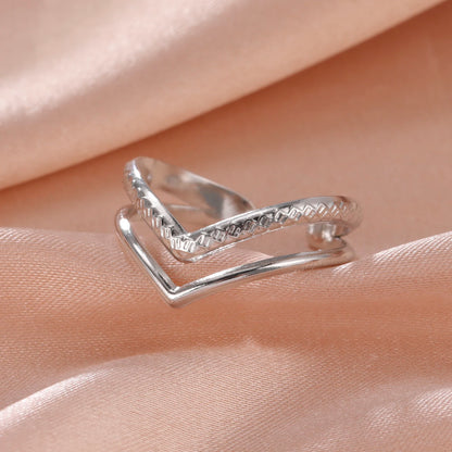 Geometric Heart Ring