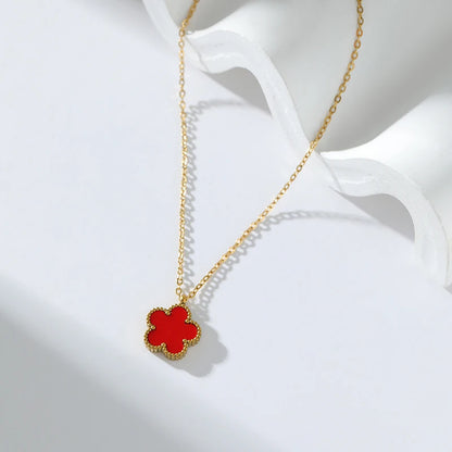 Leaf Clover Pendant Necklace