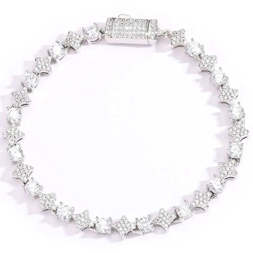 Sparkling Star Round Stone Tennis Bracelet