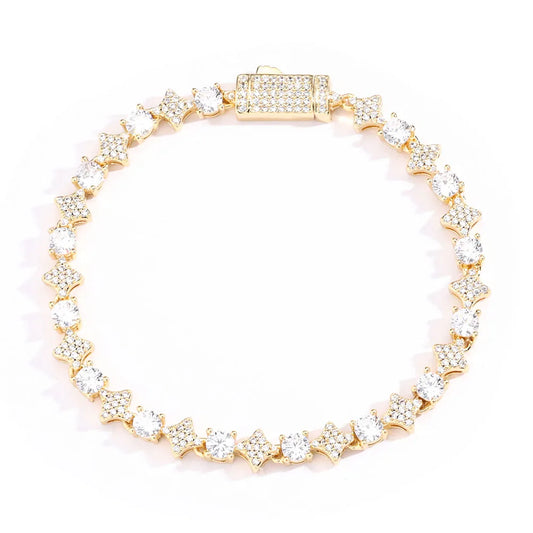 Sparkling Star Round Stone Tennis Bracelet