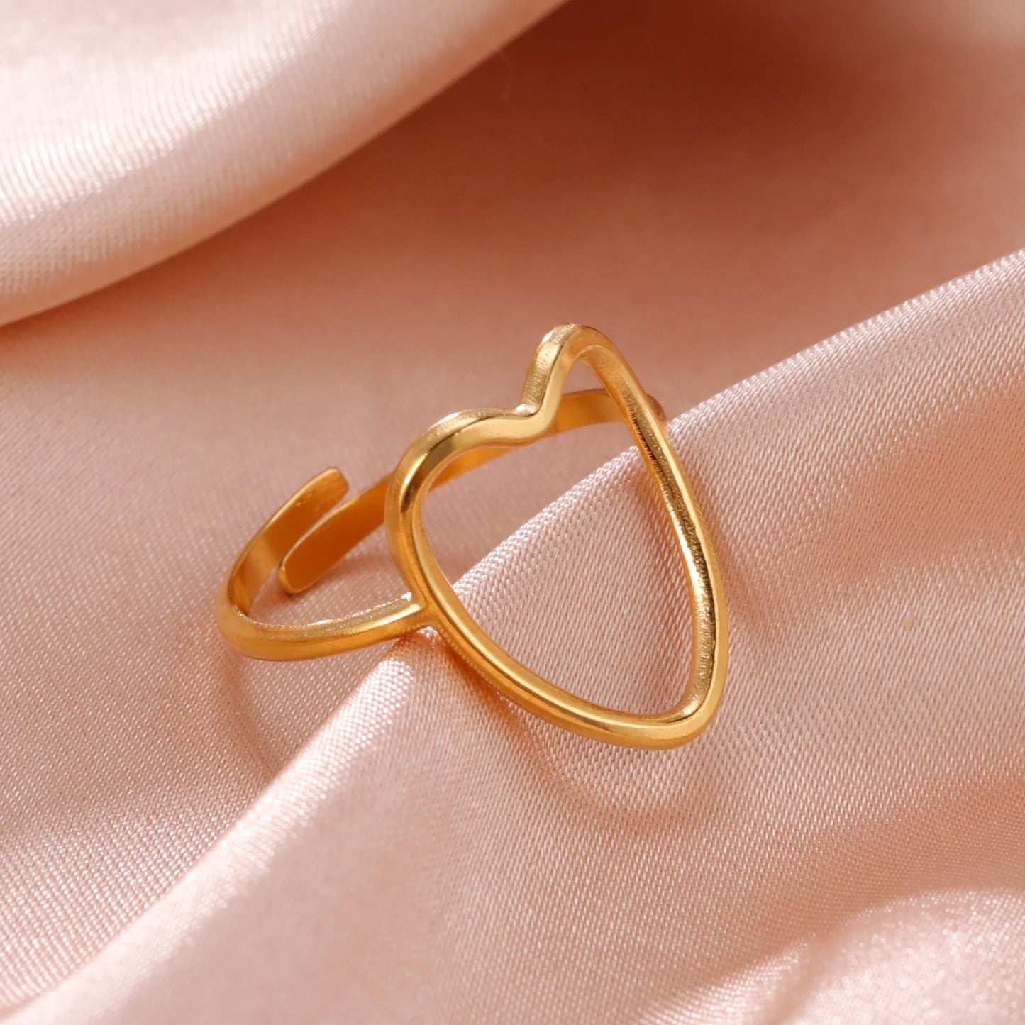 Geometric Heart Ring