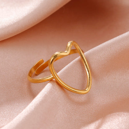 Geometric Heart Ring