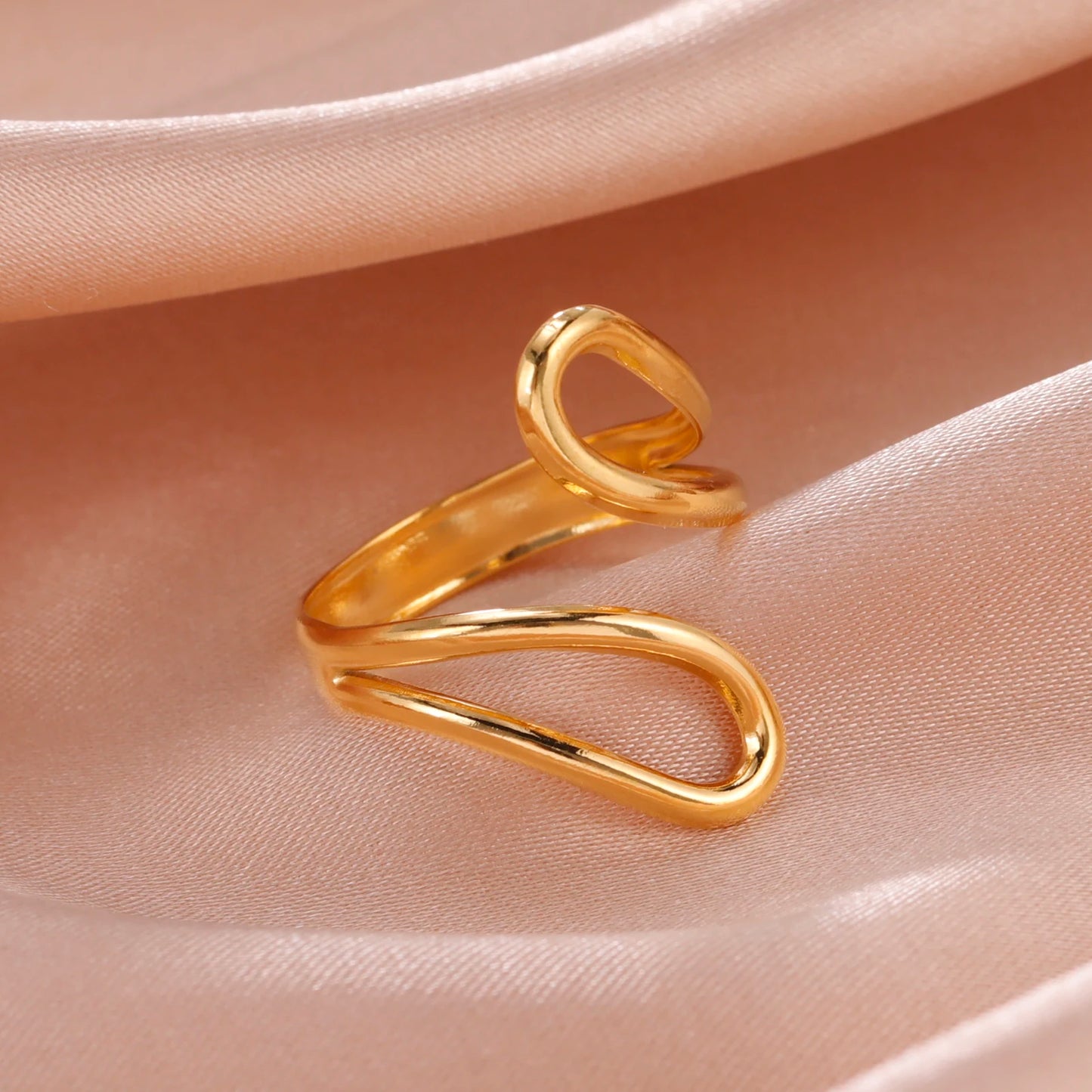 Geometric Heart Ring