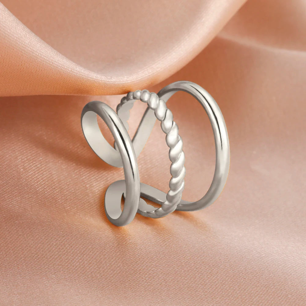 Geometric Heart Ring