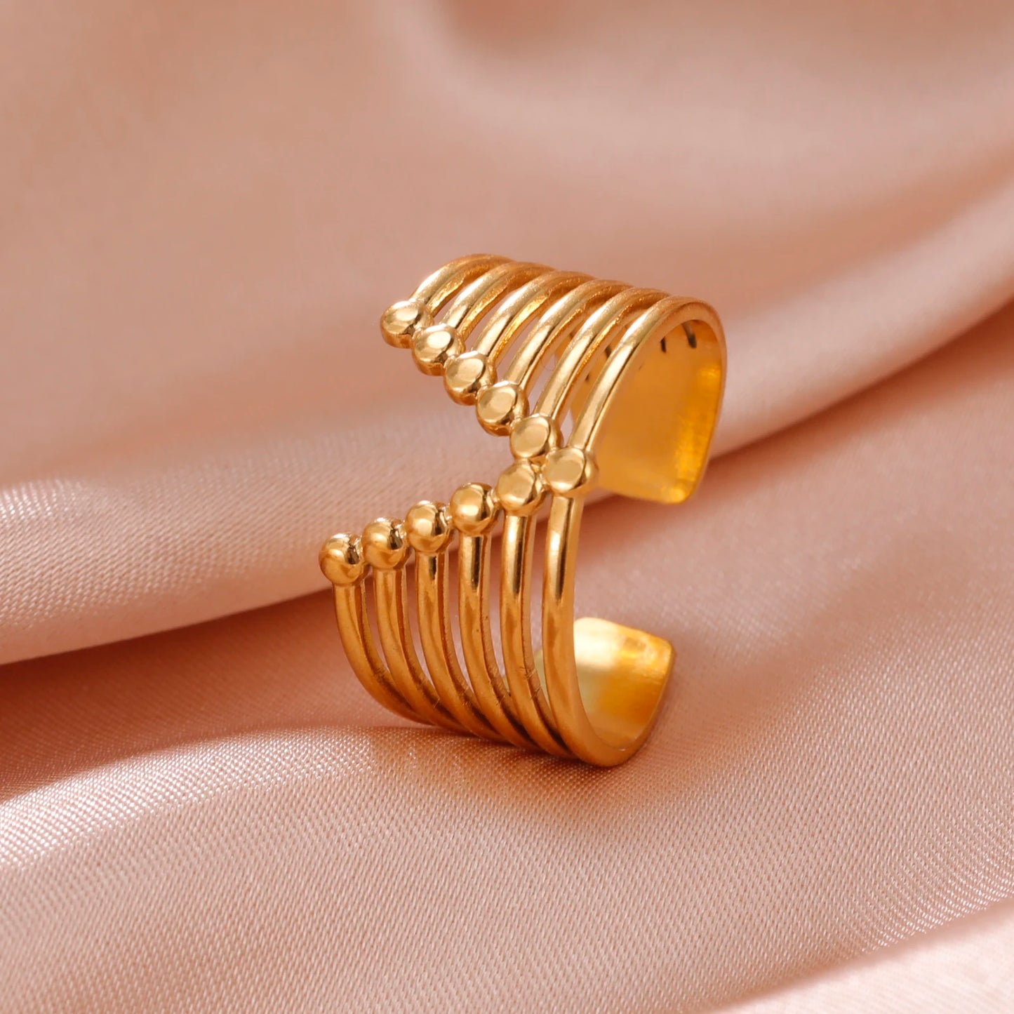 Geometric Heart Ring