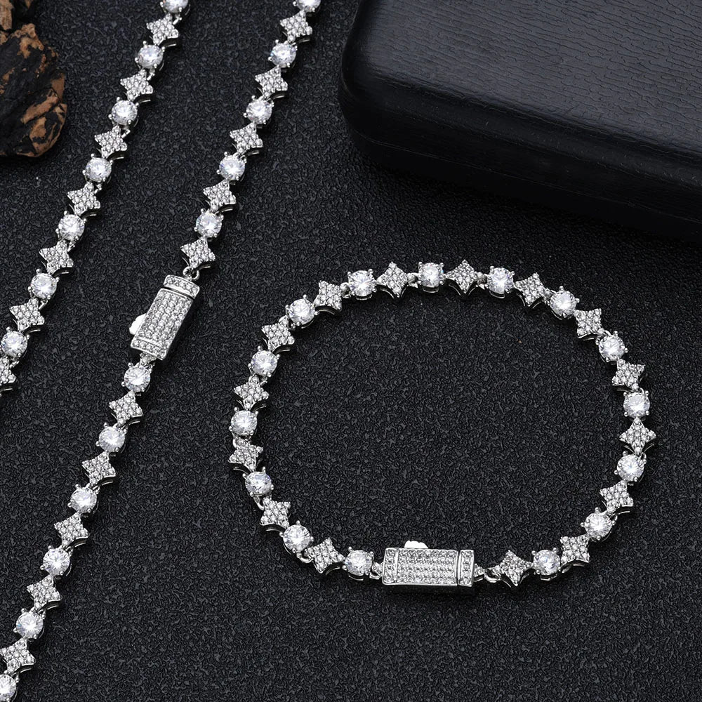 Sparkling Star Round Stone Tennis Bracelet