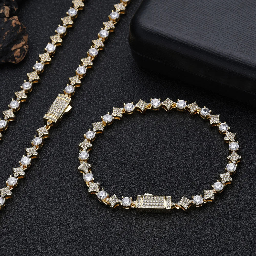 Sparkling Star Round Stone Tennis Bracelet