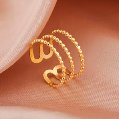 Geometric Heart Ring
