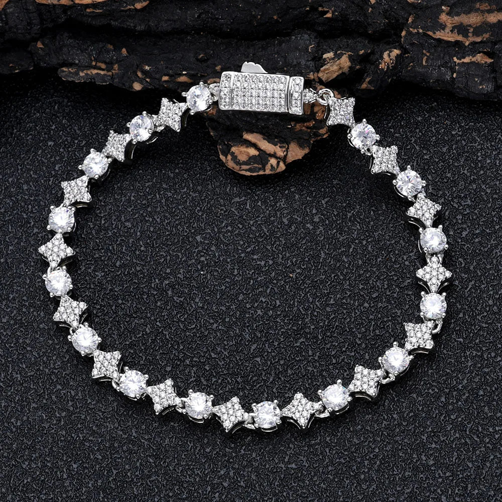 Sparkling Star Round Stone Tennis Bracelet