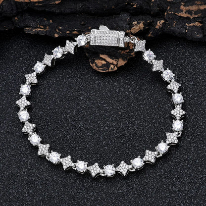 Sparkling Star Round Stone Tennis Bracelet