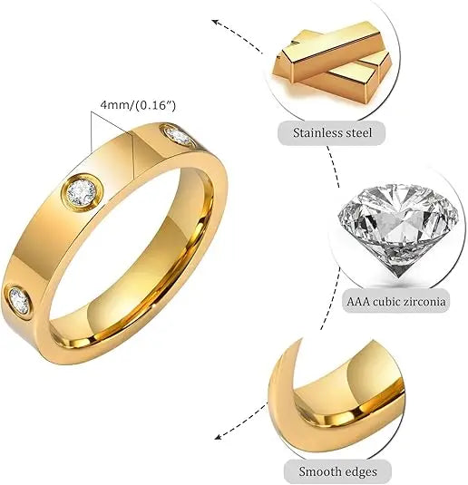 Crystal Cross Ring