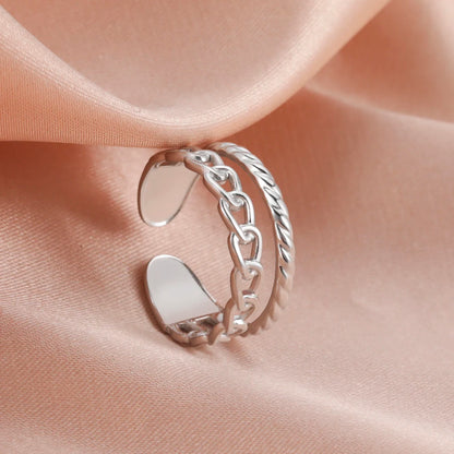 Geometric Heart Ring