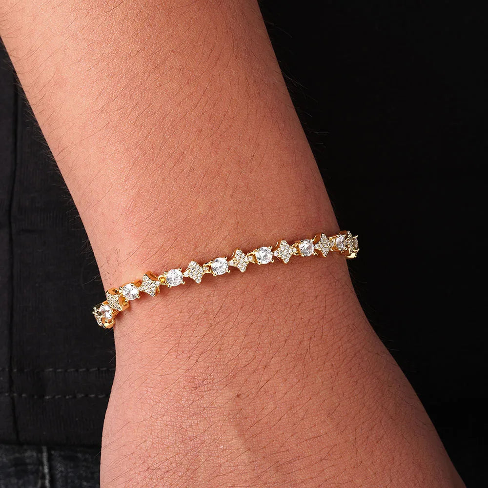 Sparkling Star Round Stone Tennis Bracelet