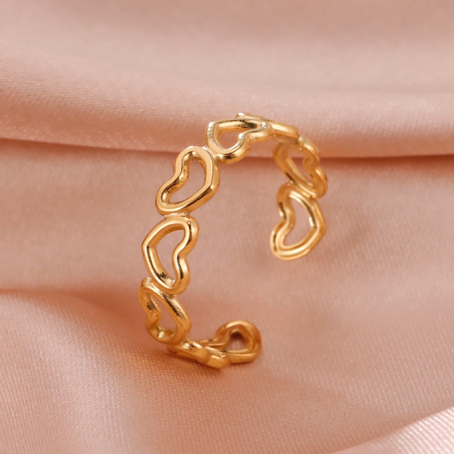 Geometric Heart Ring