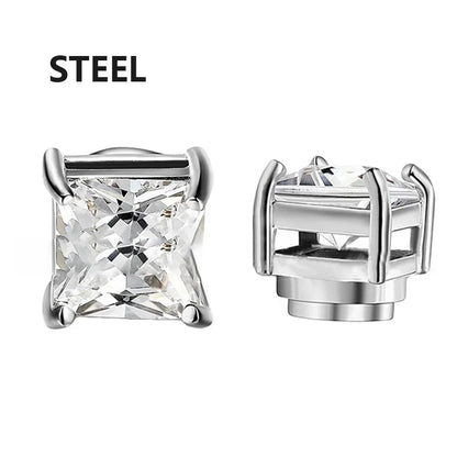 Magnetic Ear Stud Clip Earrings