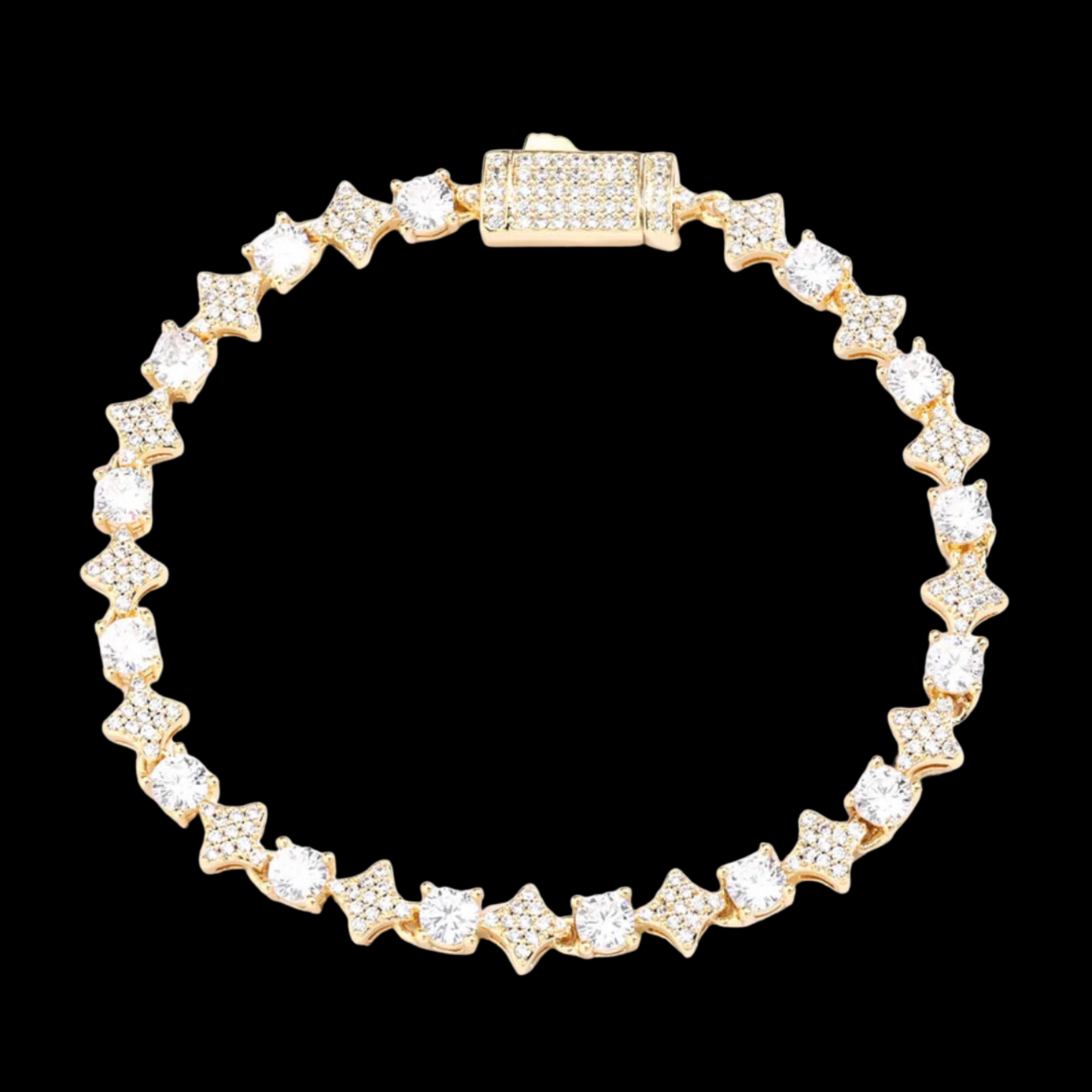 Sparkling Star Round Stone Tennis Bracelet