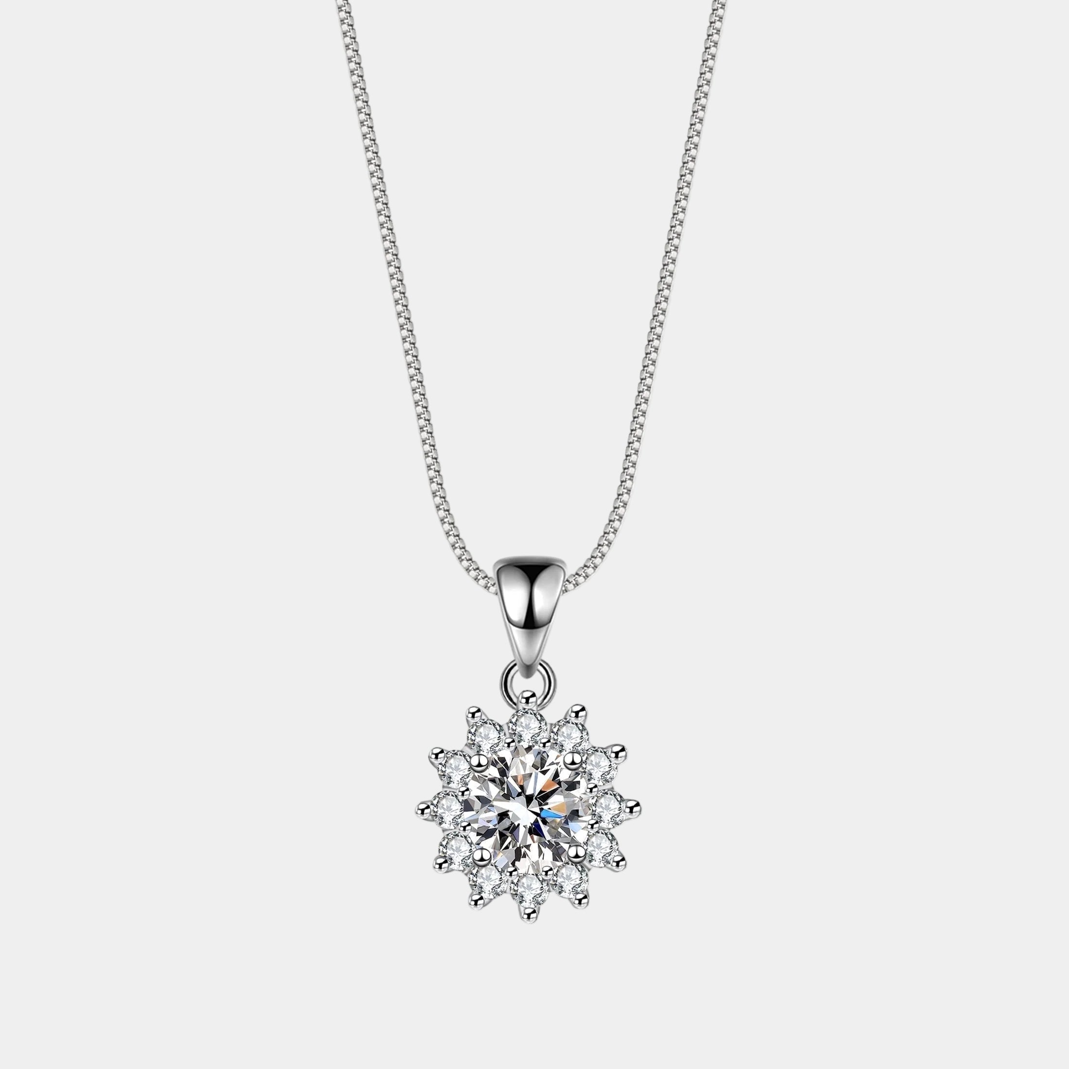 1 Carat Gorgeous Moissanite Pendant Necklaces for Women 925 Sterling Silver Necklace with Diamond 18K Plated Dainty Jewelry Product Details